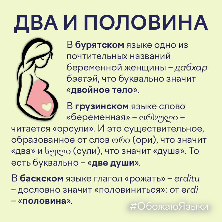 Два и половина – беременность и роды в бурятском, грузинском и баскском