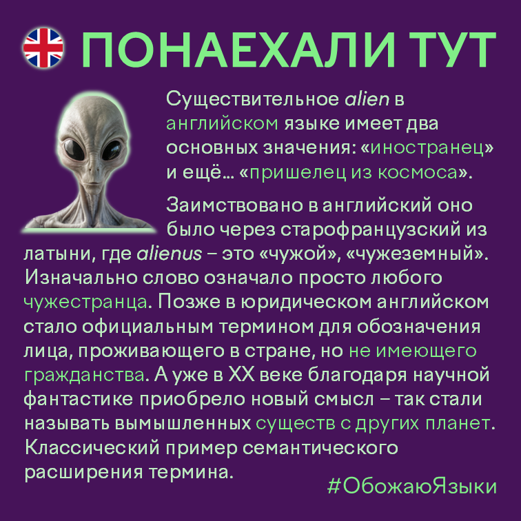 Понаехали тут – как английское слово alien стало означать и иностранца, и инопланетянина